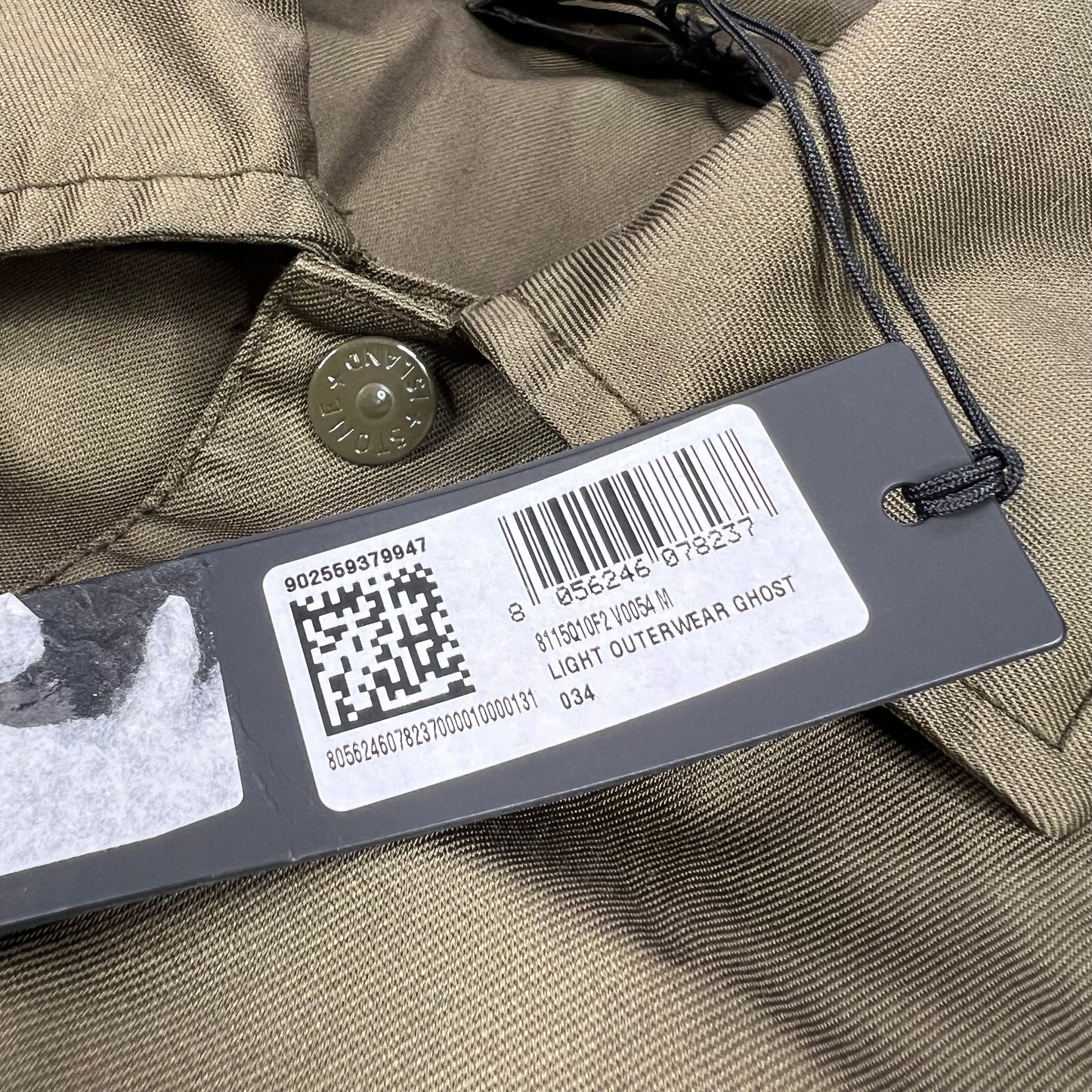 Stone Island Khaki Ghost Performance Twill Wool Jacket Medium 22.25” BNWT