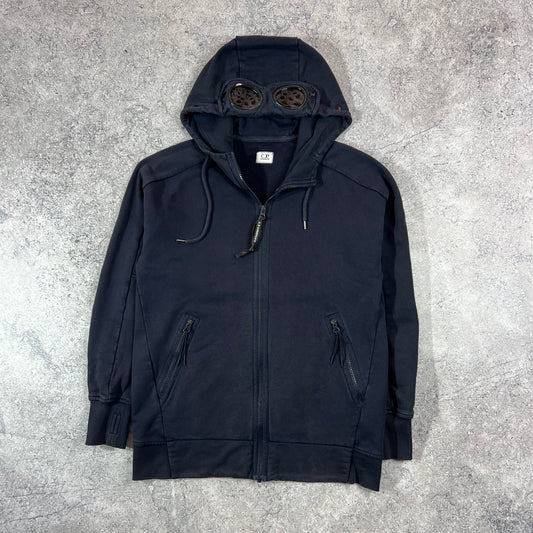 CP Company Navy Goggle Hoodie Small 20.25”