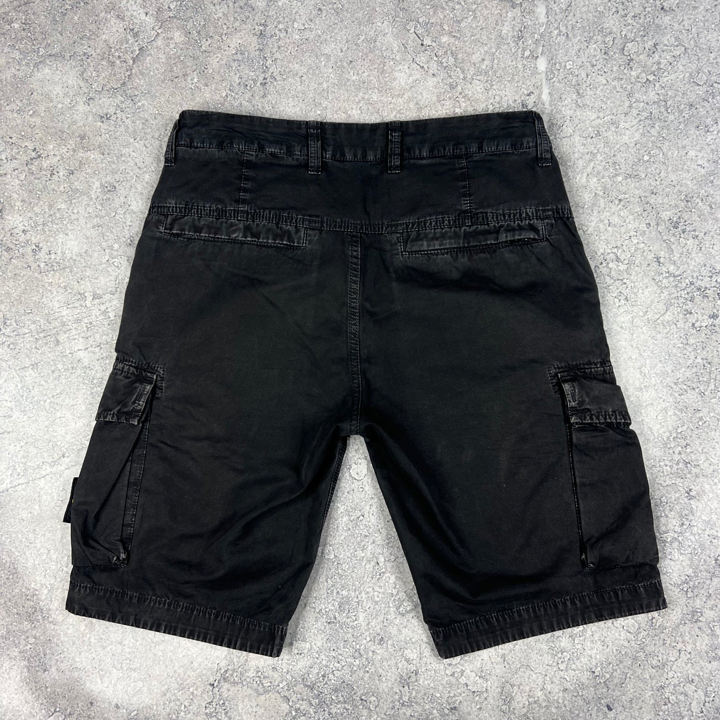 Stone Island Black Cargo Shorts W30-31”