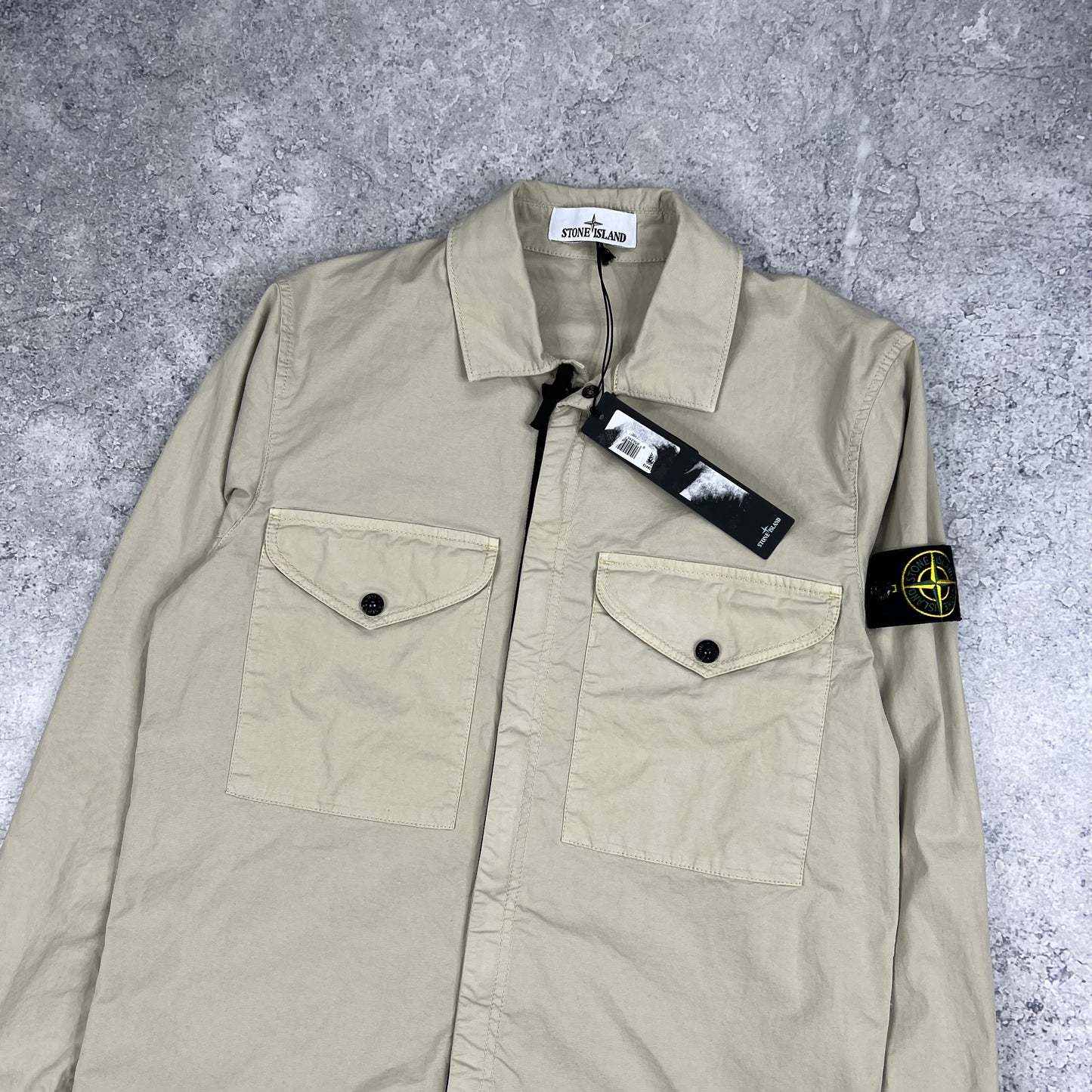 Stone Island Beige Overshirt Small 20.5” BNWT