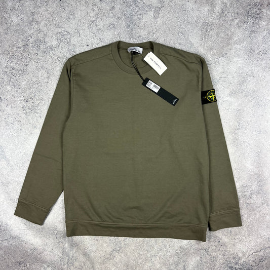 Stone Island Khaki Sweatshirt Large 22.75” BNWT
