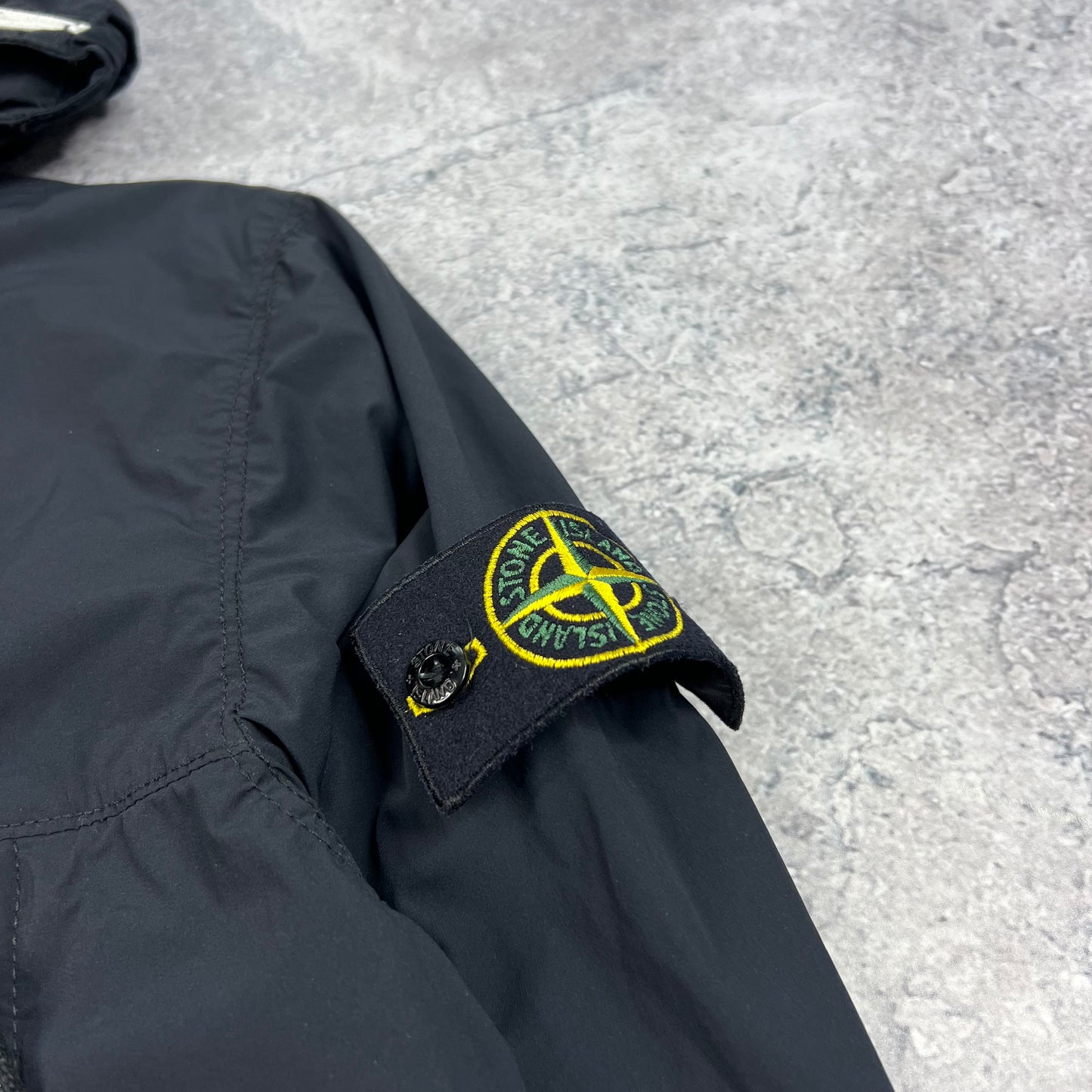 Stone Island Black Skin Touch Nylon Jacket Small 20.5”