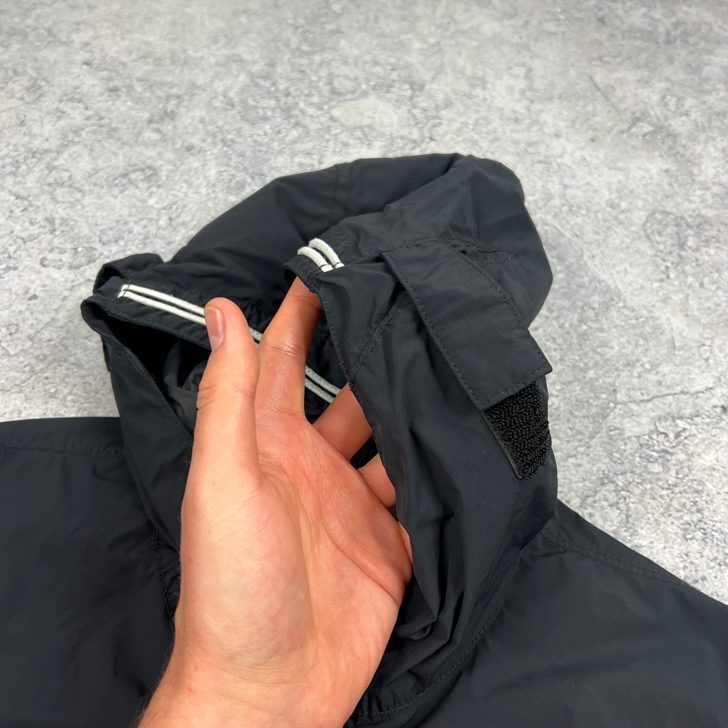 Stone Island Black Skin Touch Nylon Jacket Small 20.5”