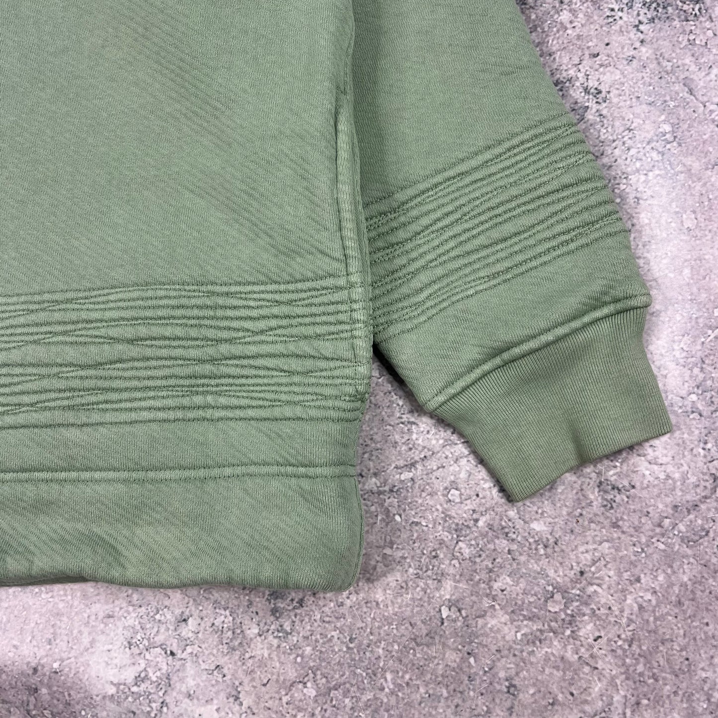 Stone Island Green Heavy Embroidered Logo Sweatshirt XL 25”