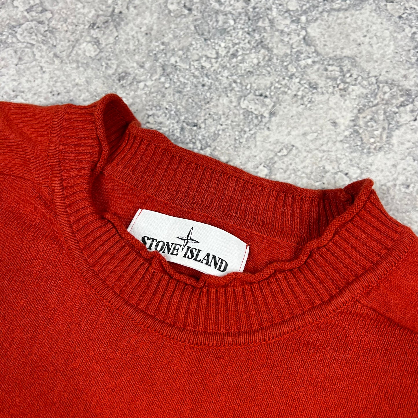 Stone Island Red Knit Sweatshirt Large 22”