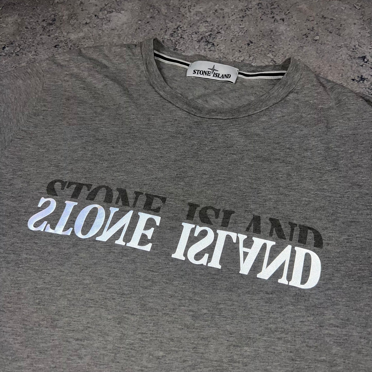 Stone Island Grey Reflective T-Shirt Medium 20”