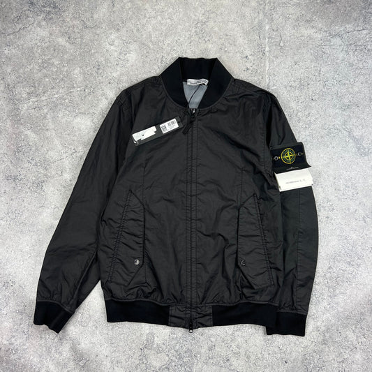 Stone Island Black Membrana Bomber Jacket Medium 22” BNWT
