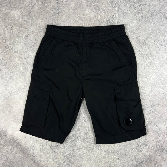 CP Company Black Chrome Lens Cargo Shorts 46- W30-32”