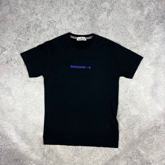 Stone Island Black Micro Dot Logo T-Shirt Medium 19.25”