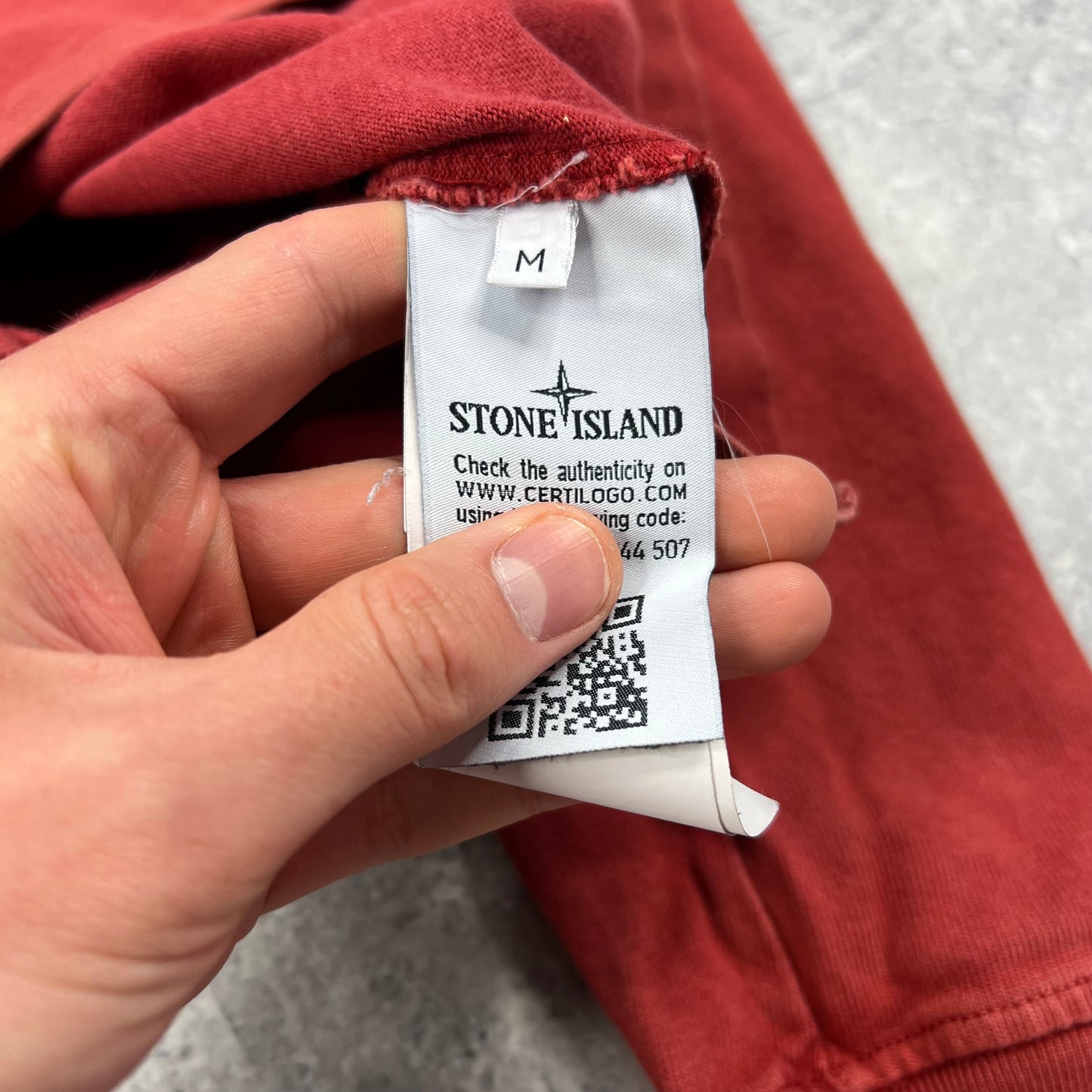 Stone Island Red Sweatshirt Medium 20.25”