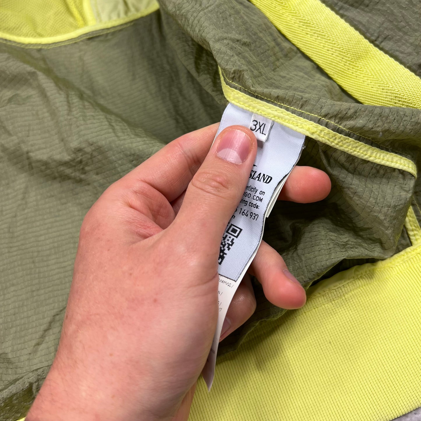 Stone Island Lime Nylon Metal Watro Jacket 3XL 26.5”