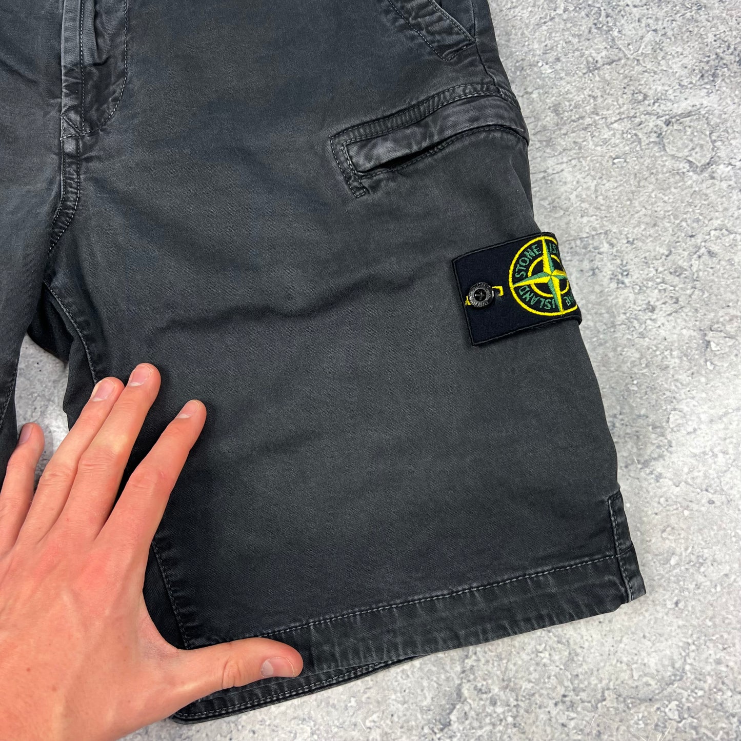 Stone Island Black Cargo Shorts W31”