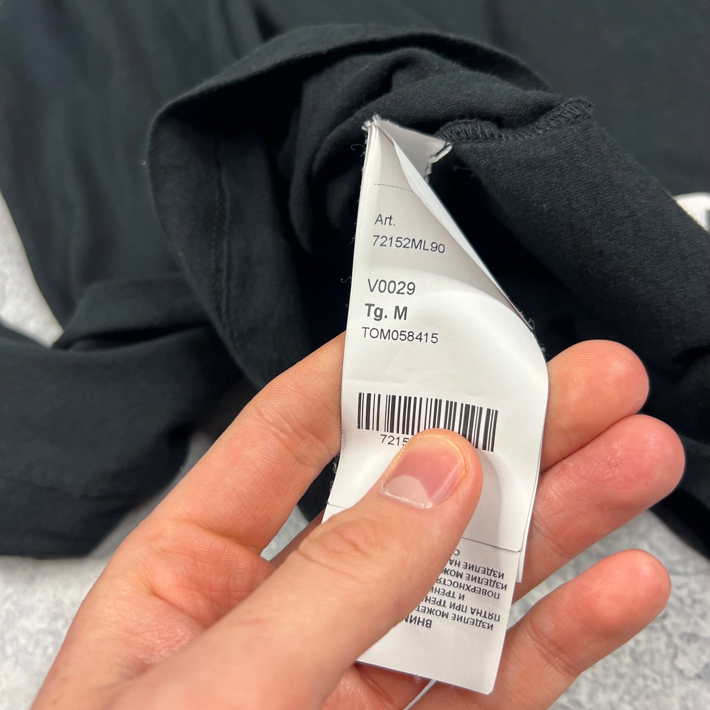 Stone Island Black Long Sleeve T-Shirt Medium 19.75”