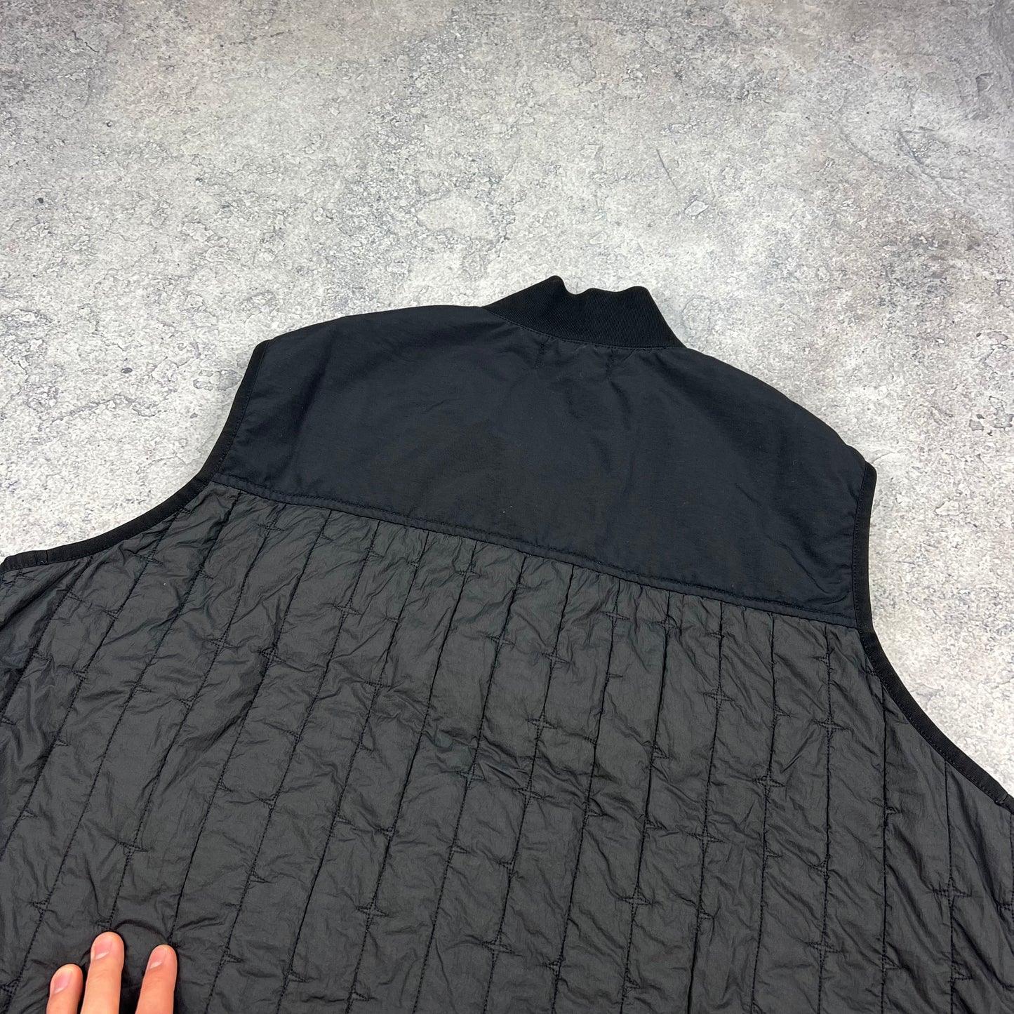 Stone Island Black Quilted Nylon Stella Primaloft Gilet XL 26” BNWT