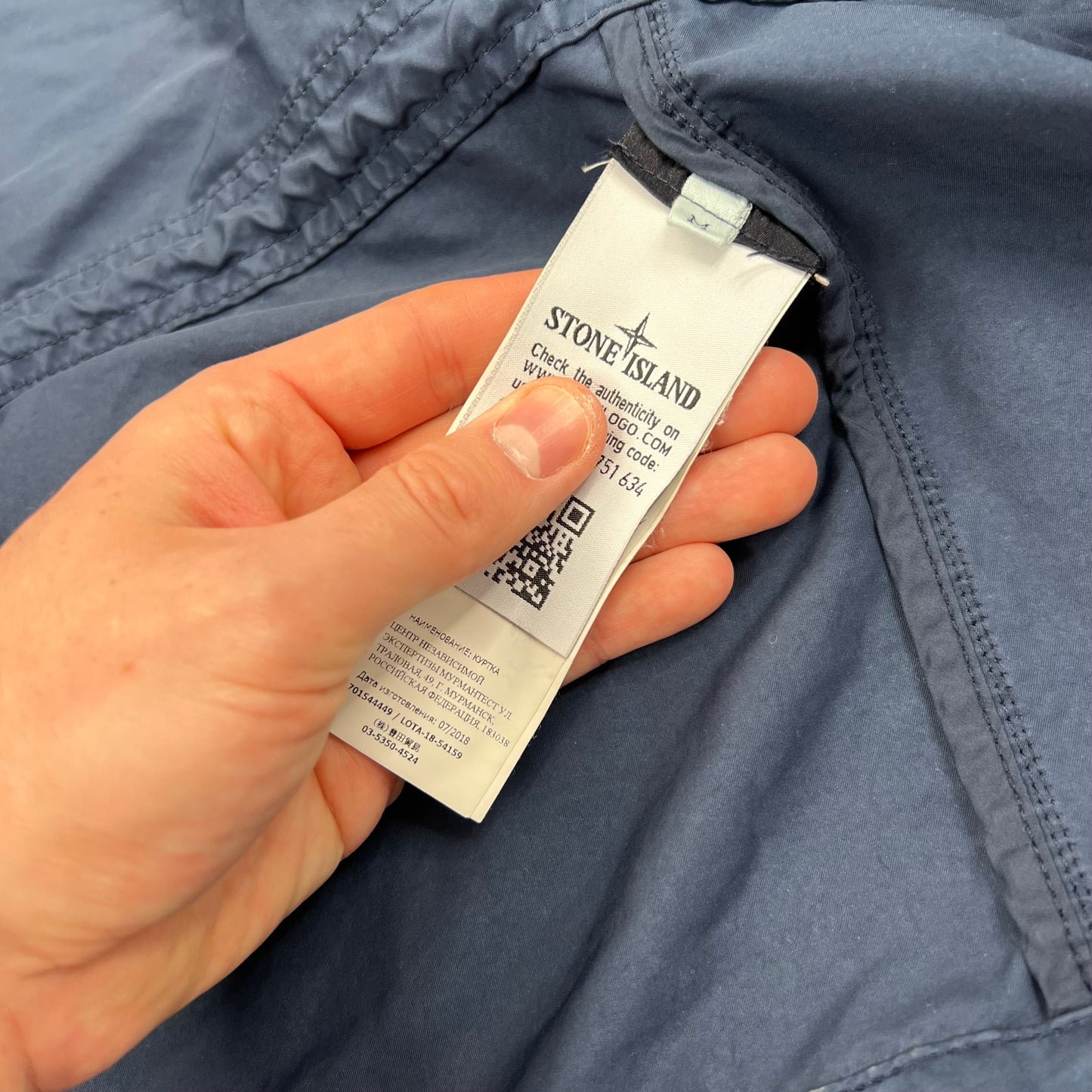 Stone Island Blue David TC Jacket Medium 23.25”