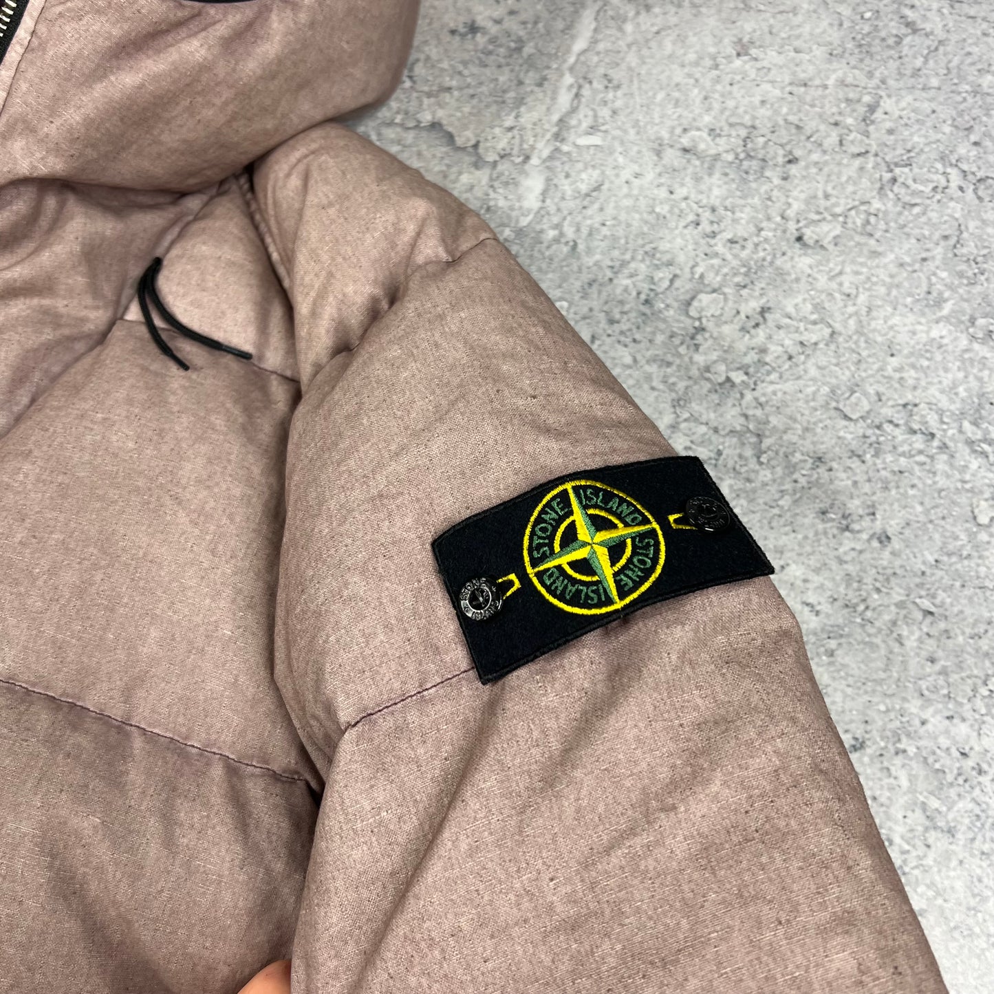 Stone Island Lino Resinato Down Jacket Large 24.5”