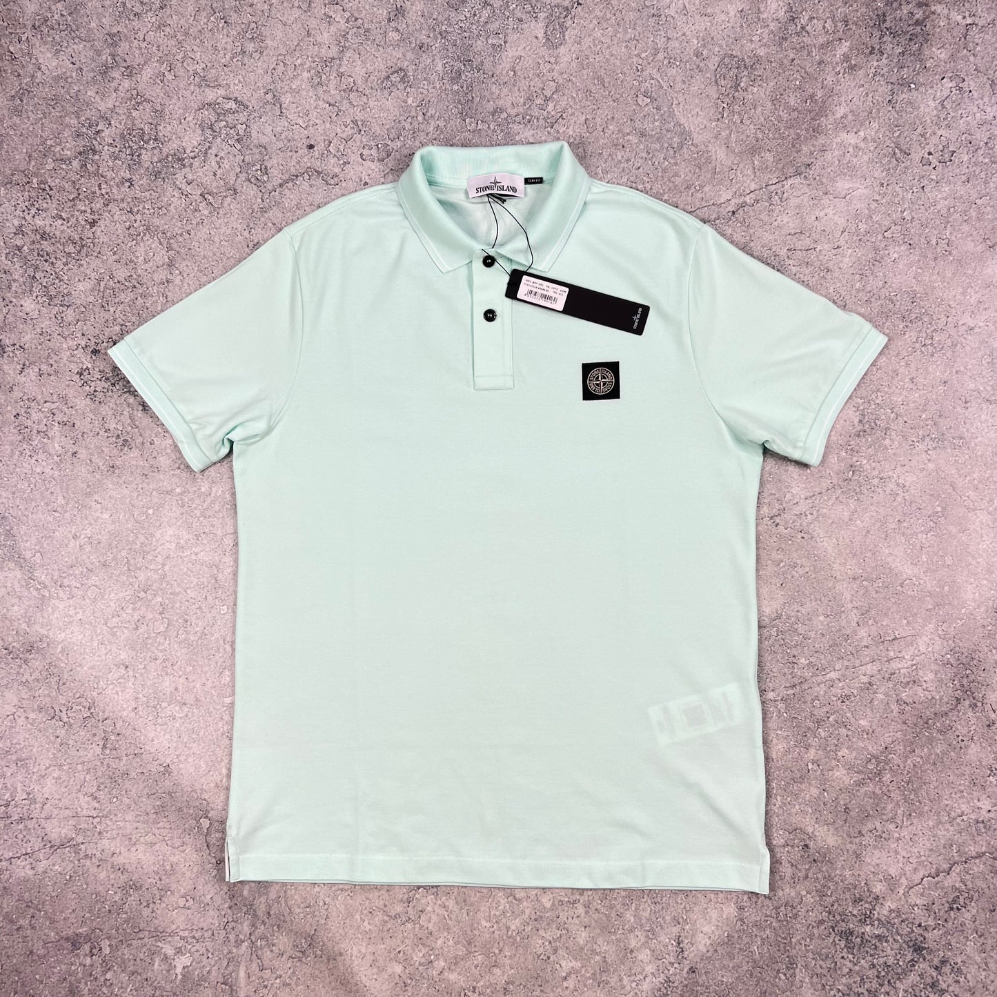 Stone Island Light Blue Polo Shirt XL Slim Fit 22” BNWT