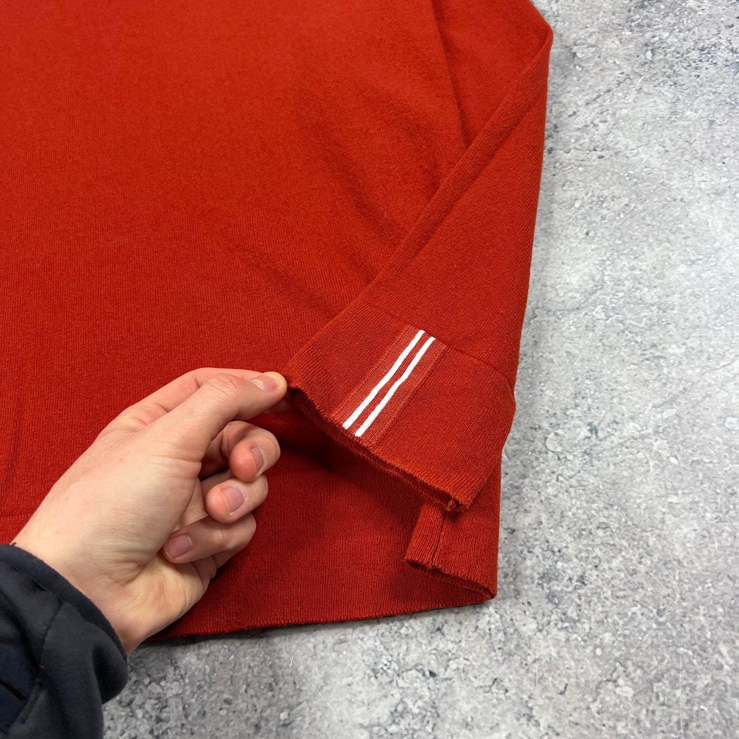 Stone Island Red Knit Sweatshirt Large 22”