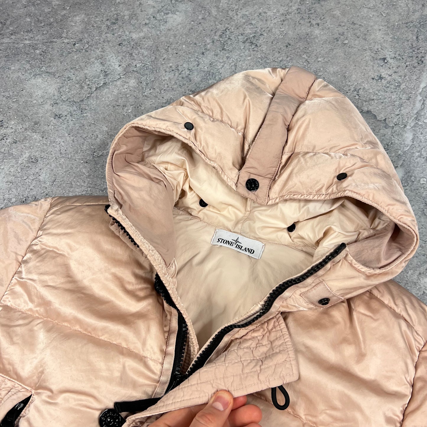 Stone Island Nylon Raso Down TC Down Jacket Small 21.75”