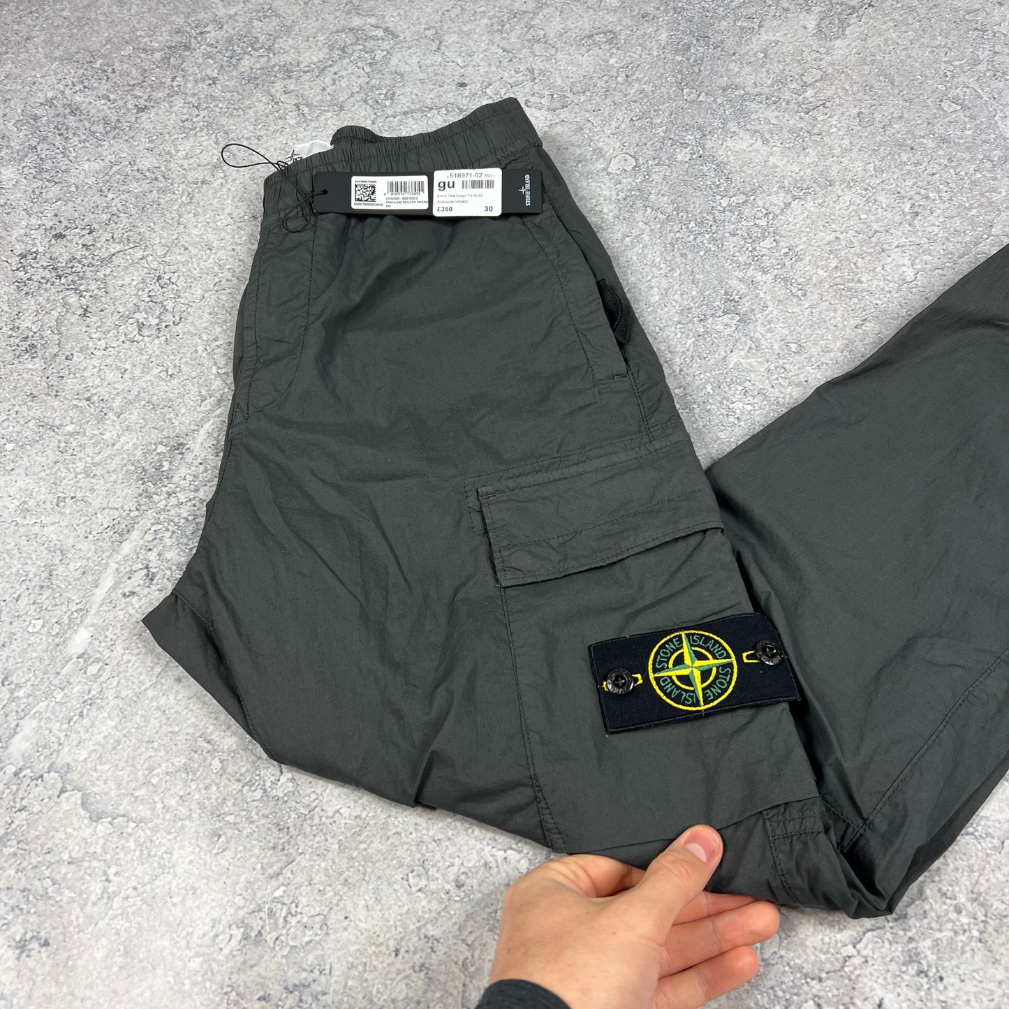 Stone Island Dark Grey Cuffed Cargo Trousers W30” BNWT