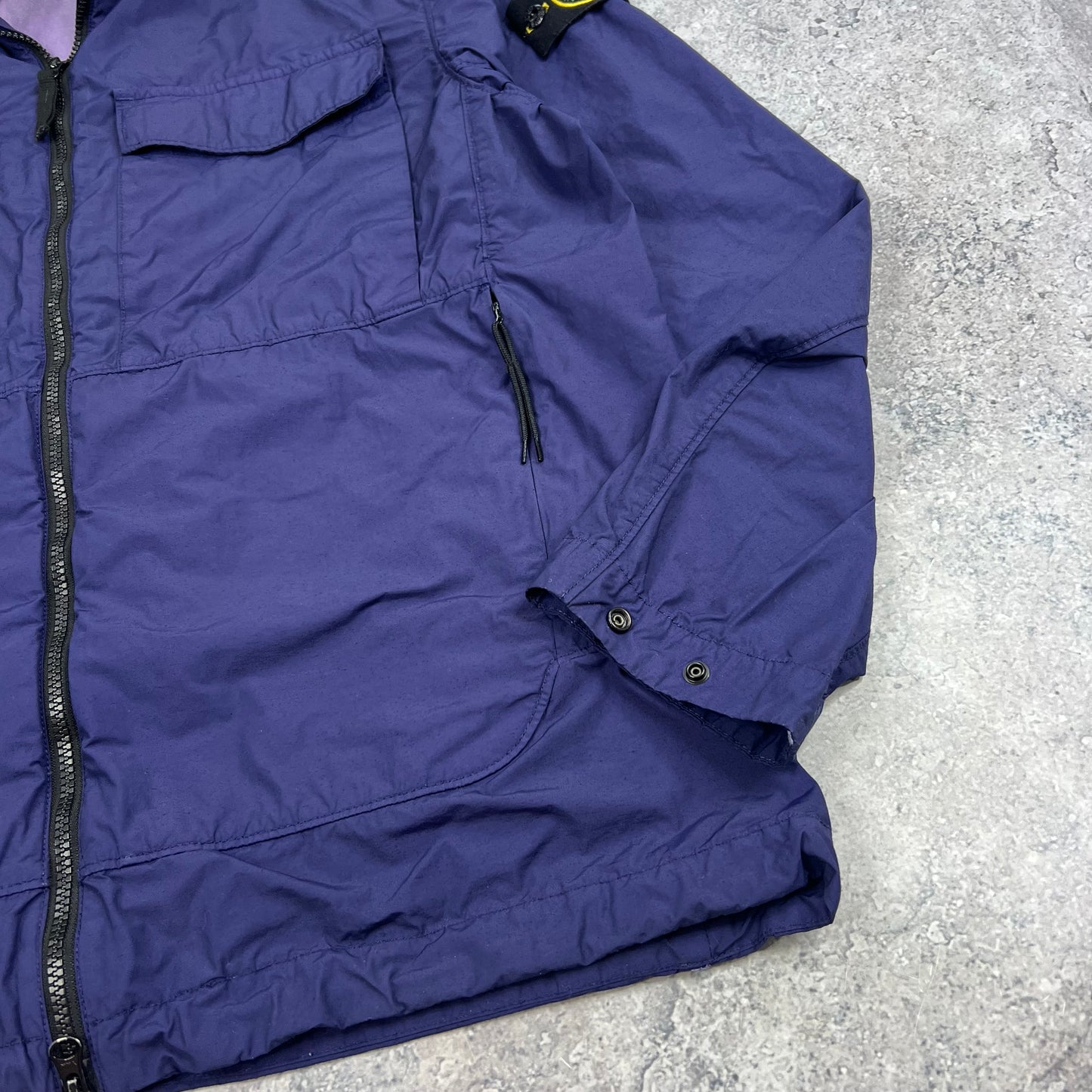 Stone Island Navy Naslan Light Watro Field Jacket XL 23.75”