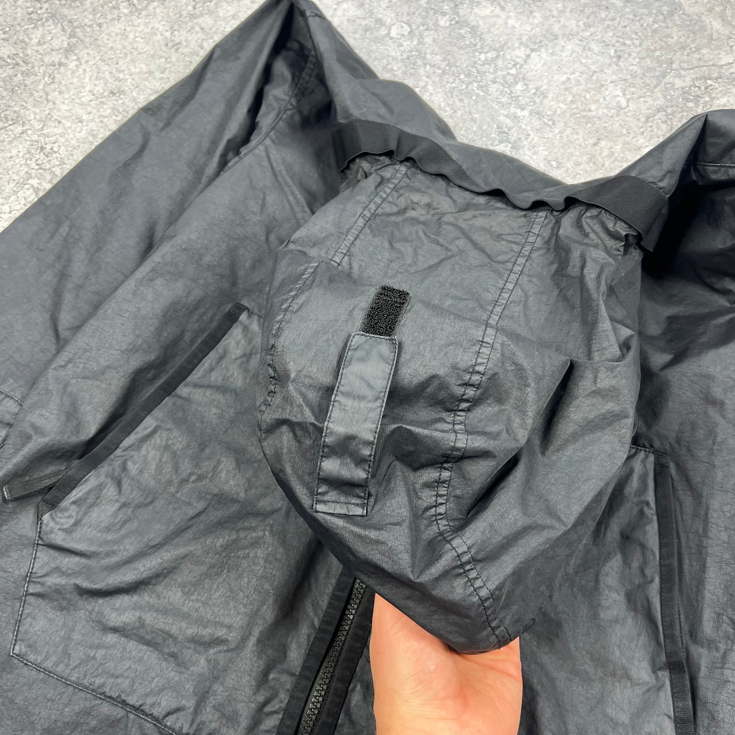 Stone Island Black Membrana Jacket Small 20.5”