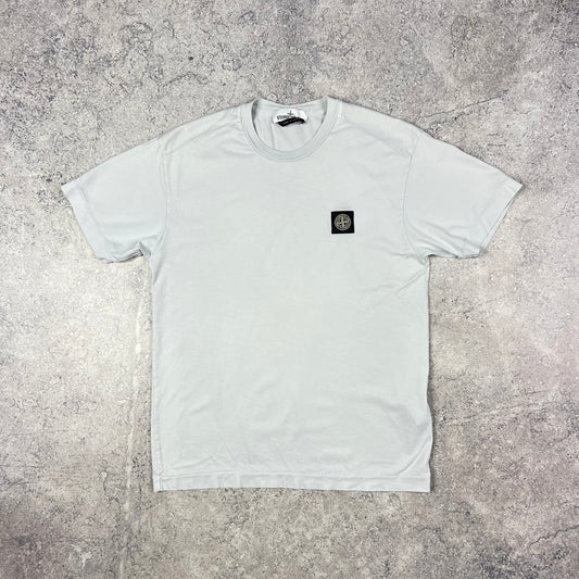 Stone Island Ice Blue Patch T-Shirt Small 19”