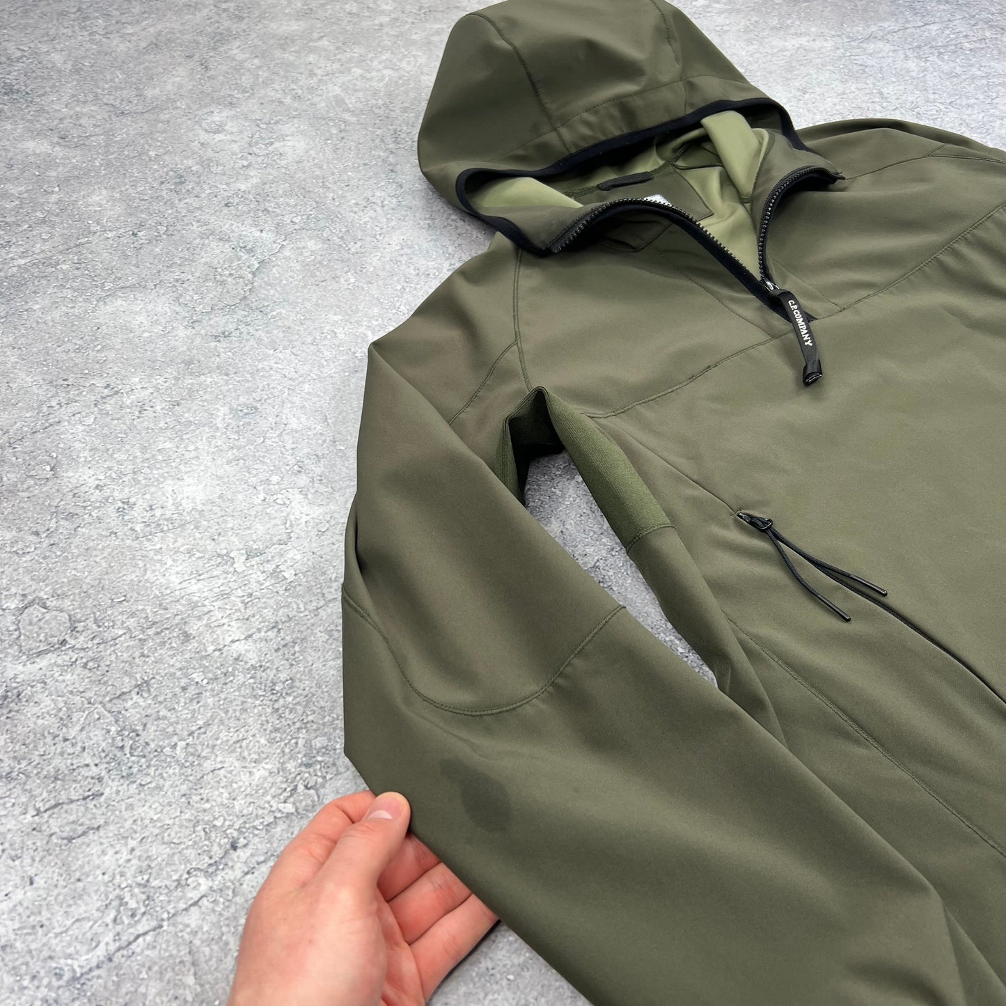 CP Company Khaki Softshell Lens Smock 46- M 22.5”