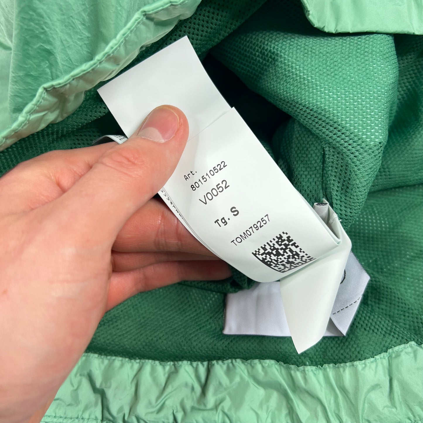 Stone Island Green Crinkle Reps Overshirt Small 19.75”