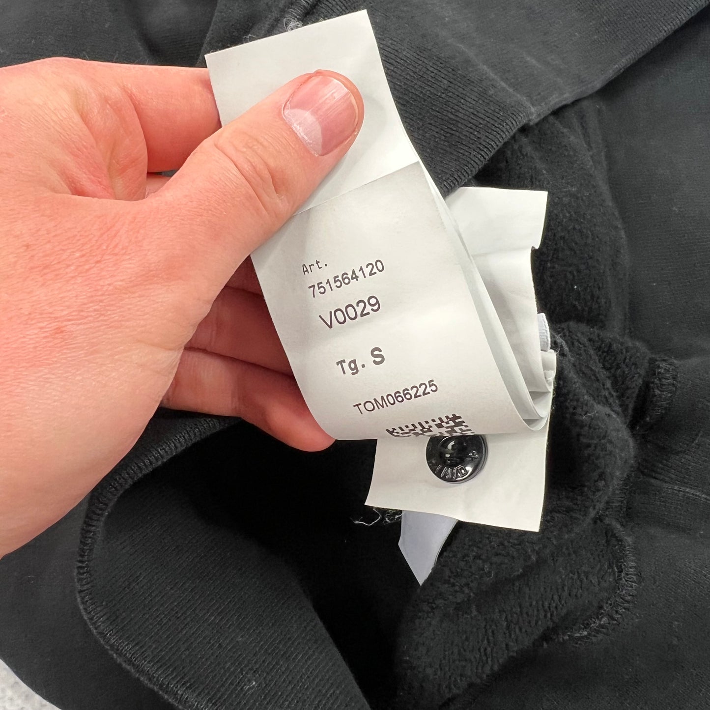 Stone Island Black Pullover Hoodie Small 20.5”