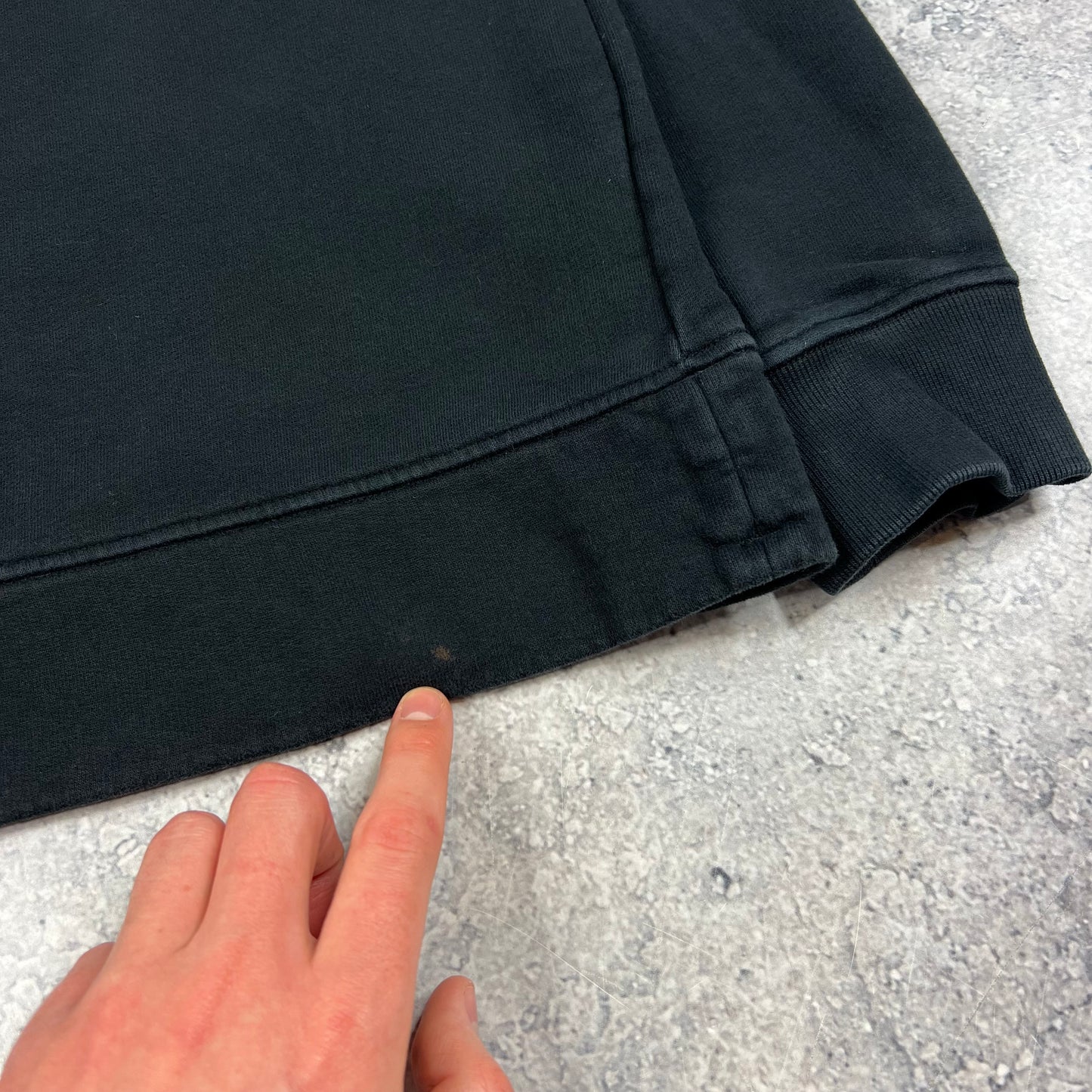 Stone Island Black Quarter Zip Sweatshirt Medium 22”