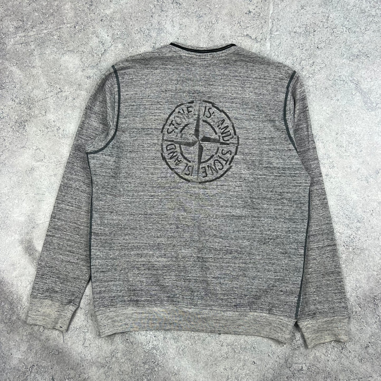 Stone Island Grey Logo Sweatshirt 3XL 24.5”