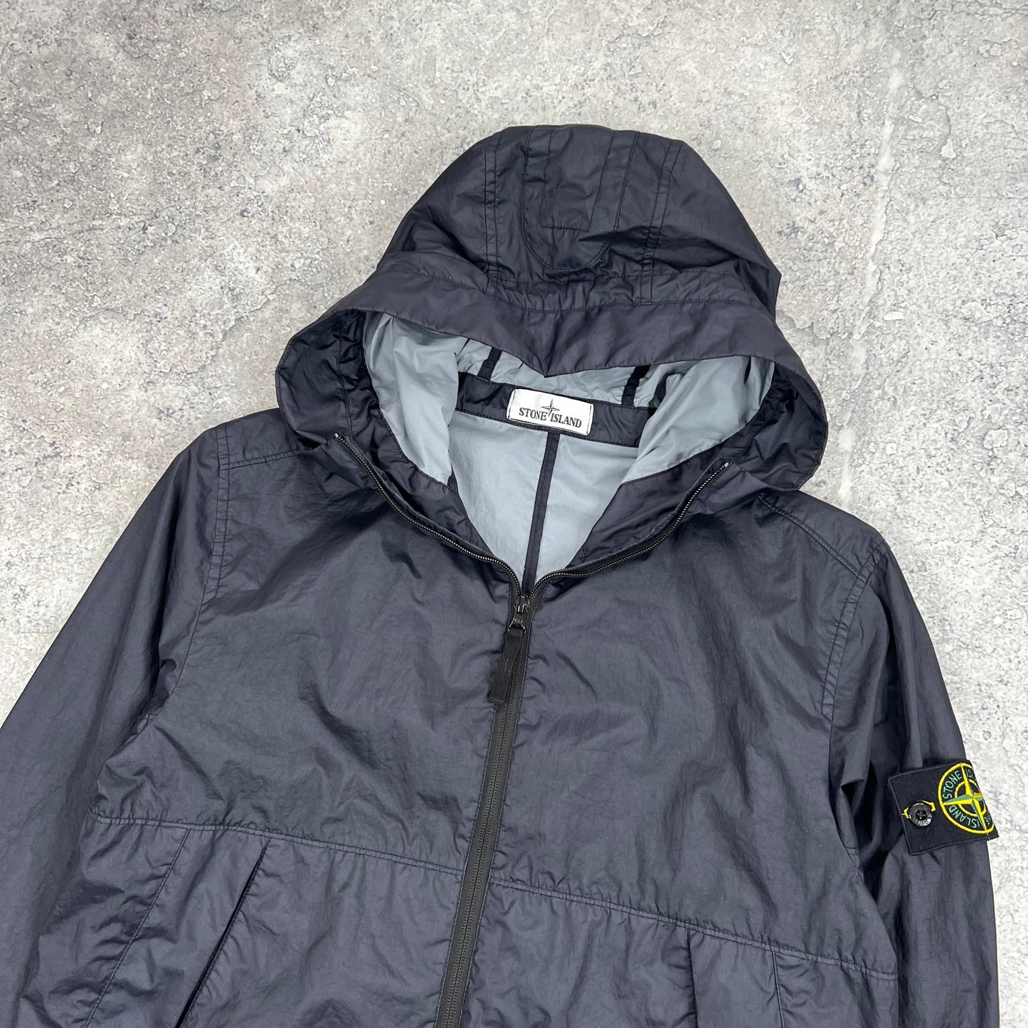 Stone Island Navy Membrana Jacket Small 21”