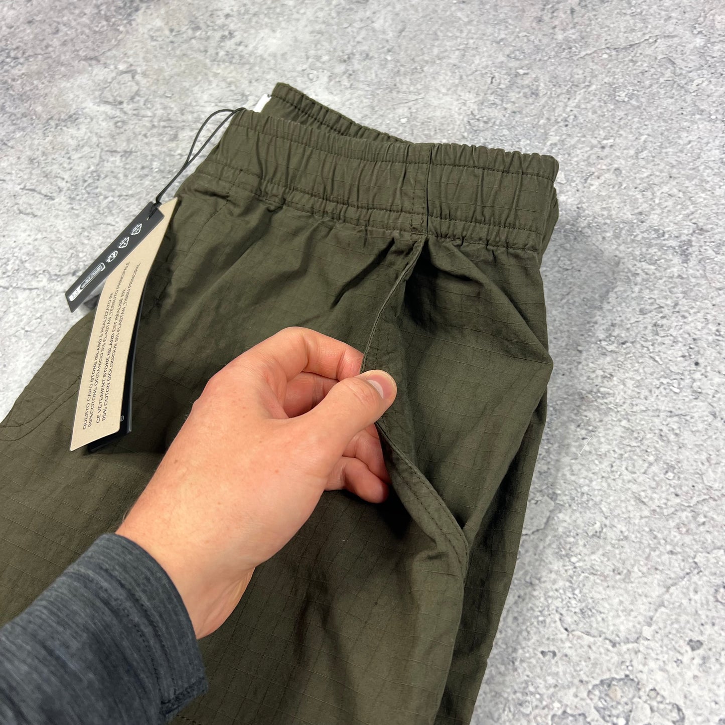Stone Island Khaki Mil Spec Ripstop Cargo Trousers W34” BNWT