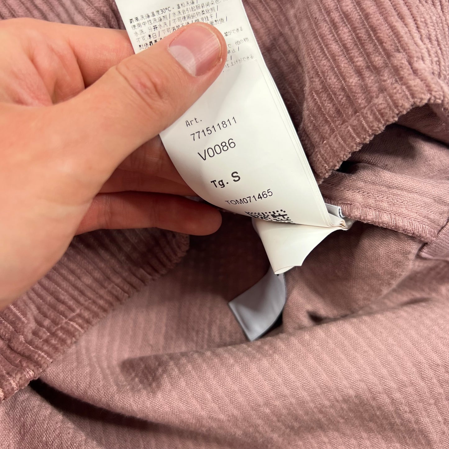 Stone Island Rose Pink Corduroy Overshirt Small 21.25”