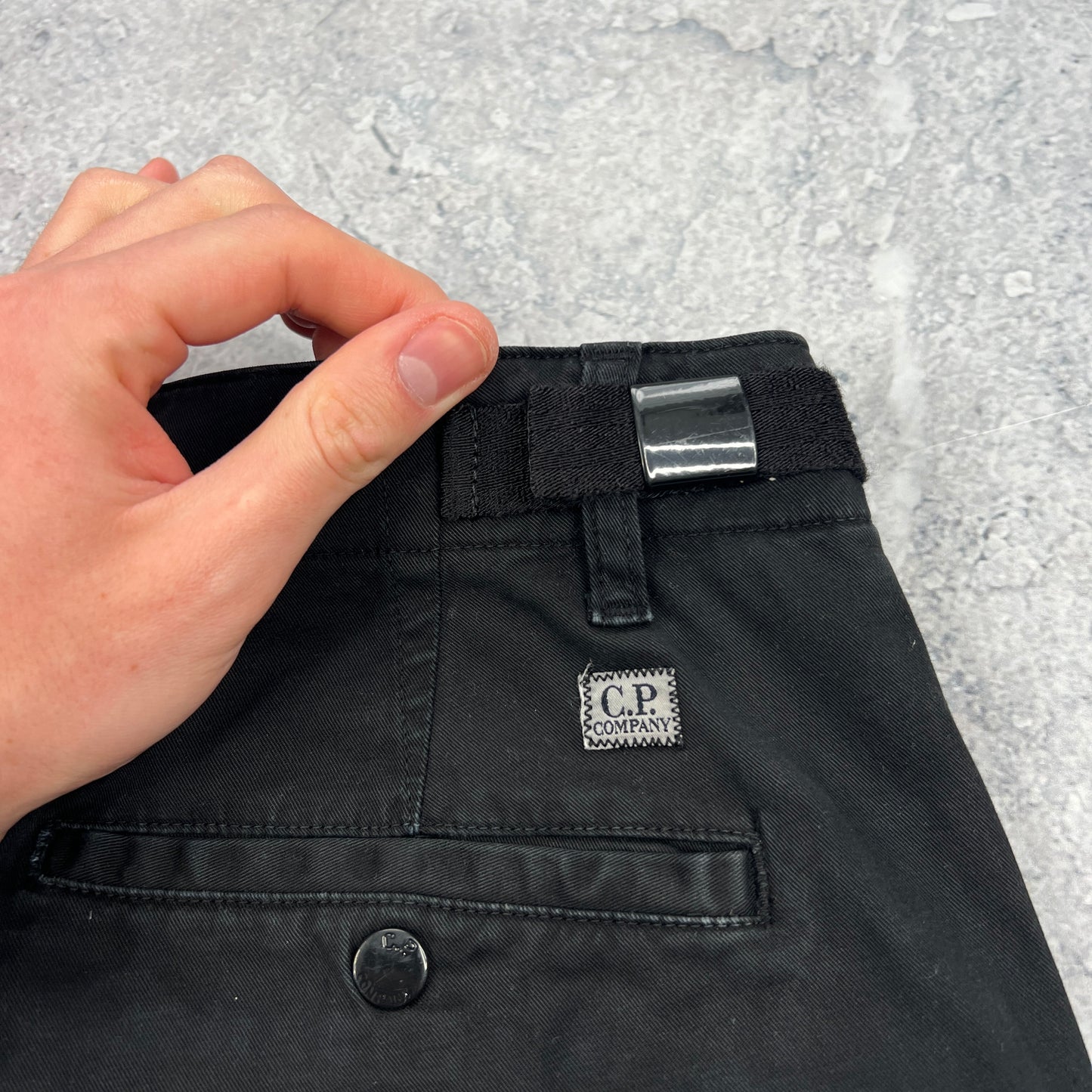 CP Company Black Lens Cargo Trousers Size 46- W30”