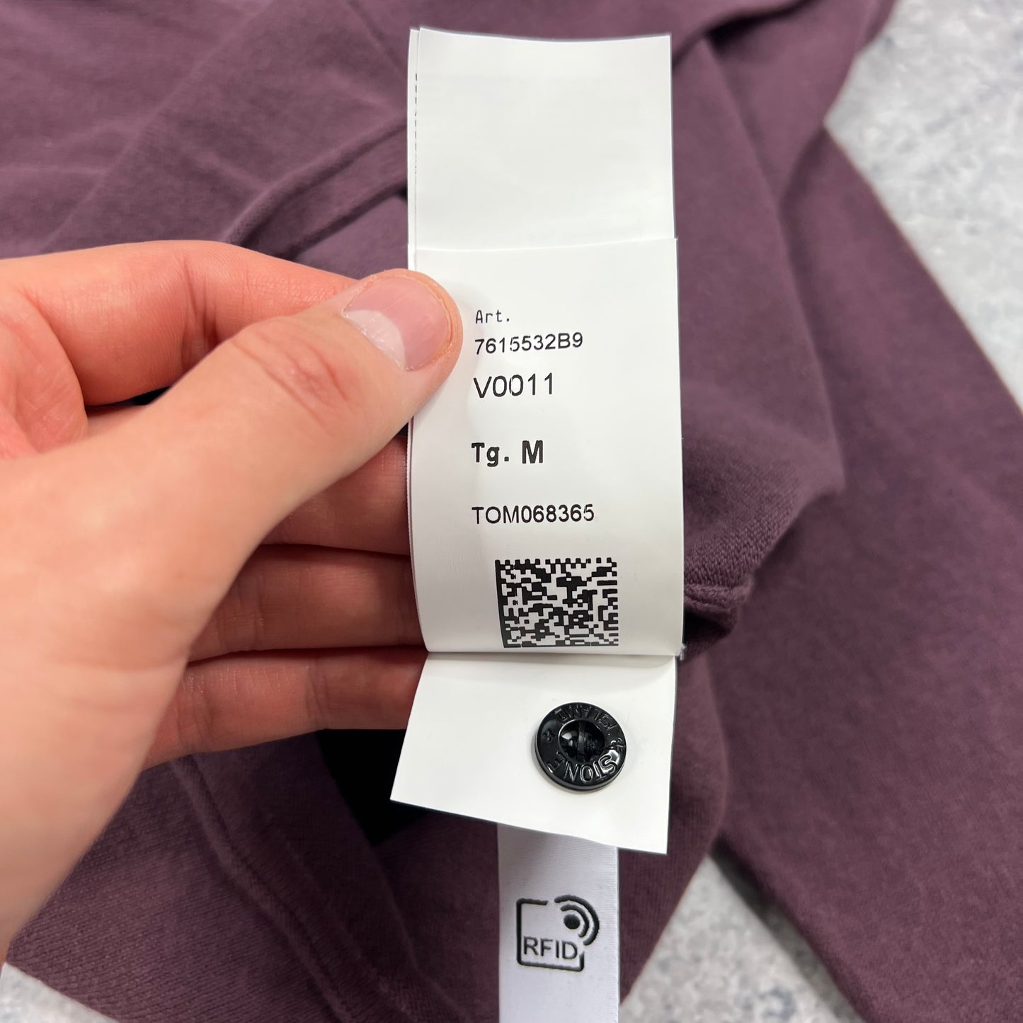 Stone Island Wine Knit Jumper Medium 20.75”