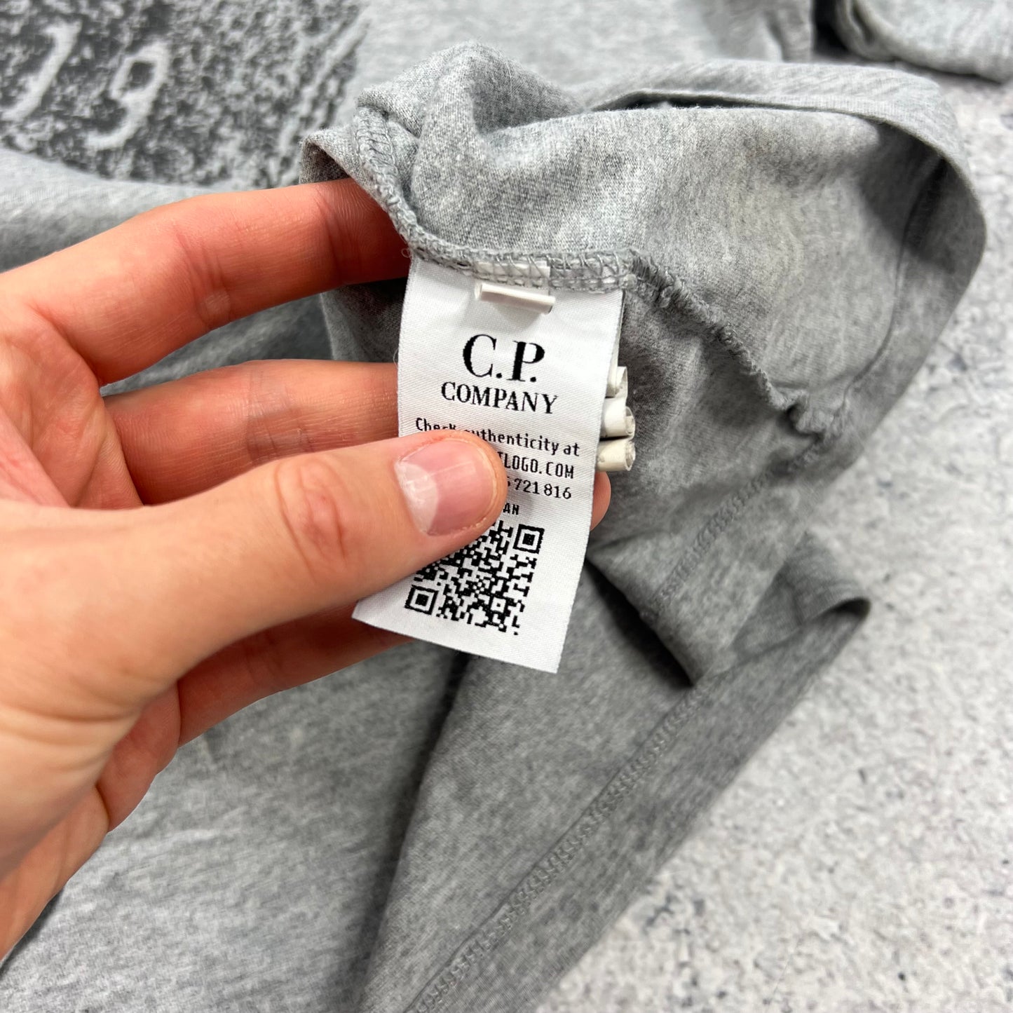 CP Grey Logo T-Shirt Medium 20.5”