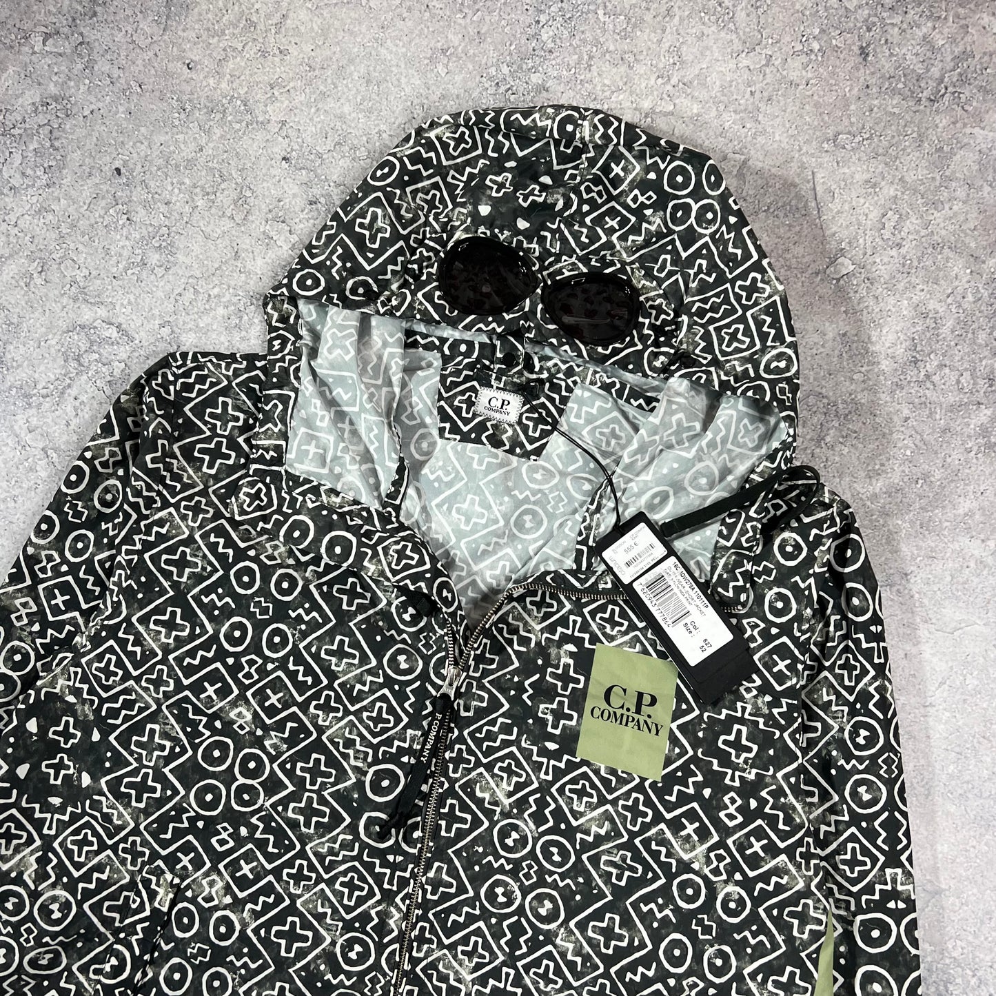 CP Company Flatt Nylon Bogolan Goggle Jacket 52 XL 24.5” BNWT