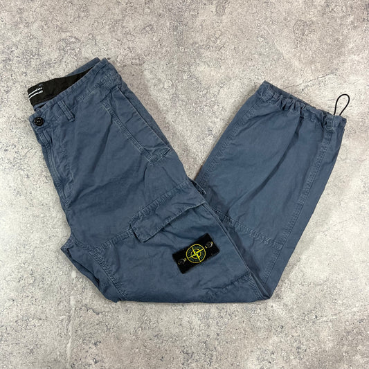 Stone Island Blue Cargo Trousers W32-34”