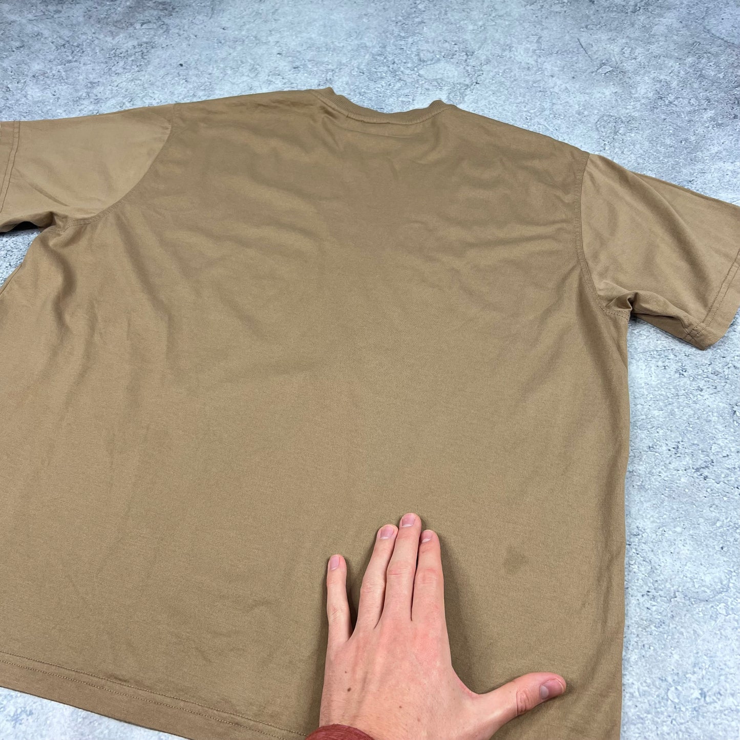 Burberry Tan Spellout T-Shirt Large 25”