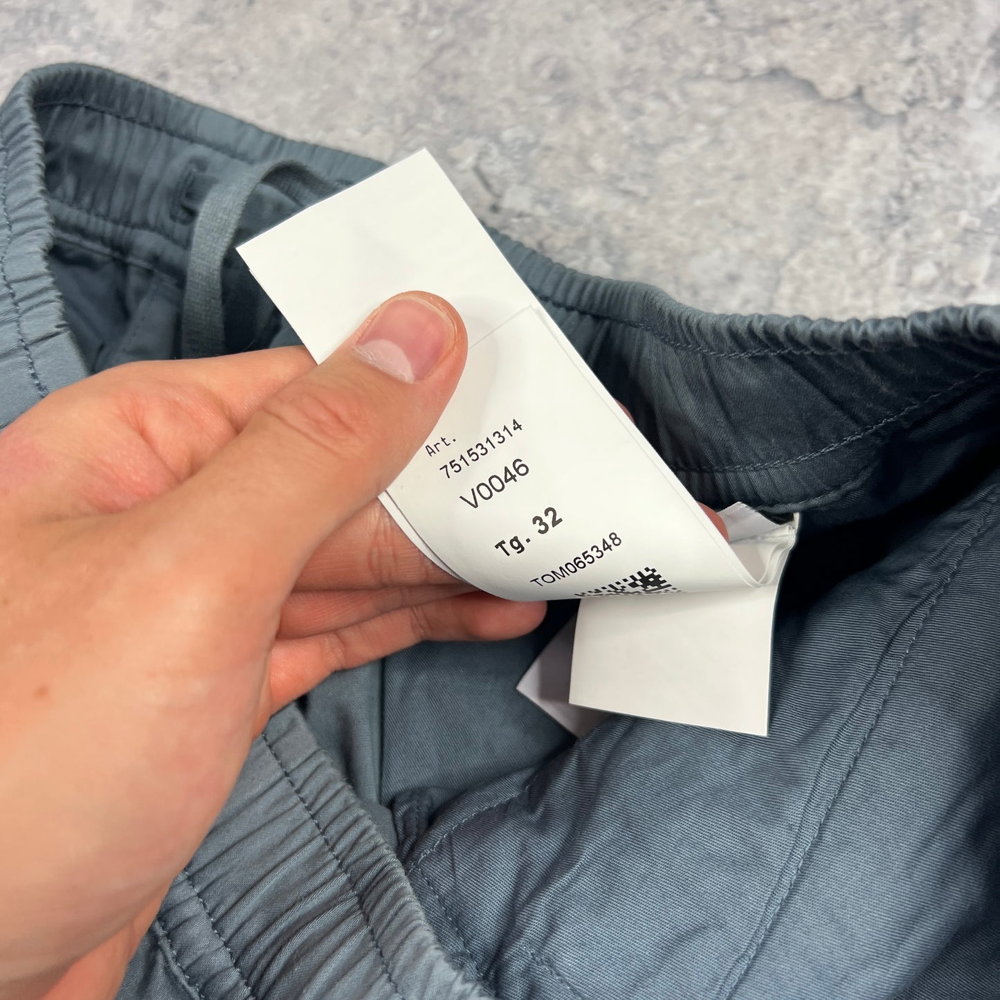 Stone Island Powder Blue Cuffed Cargos W32”