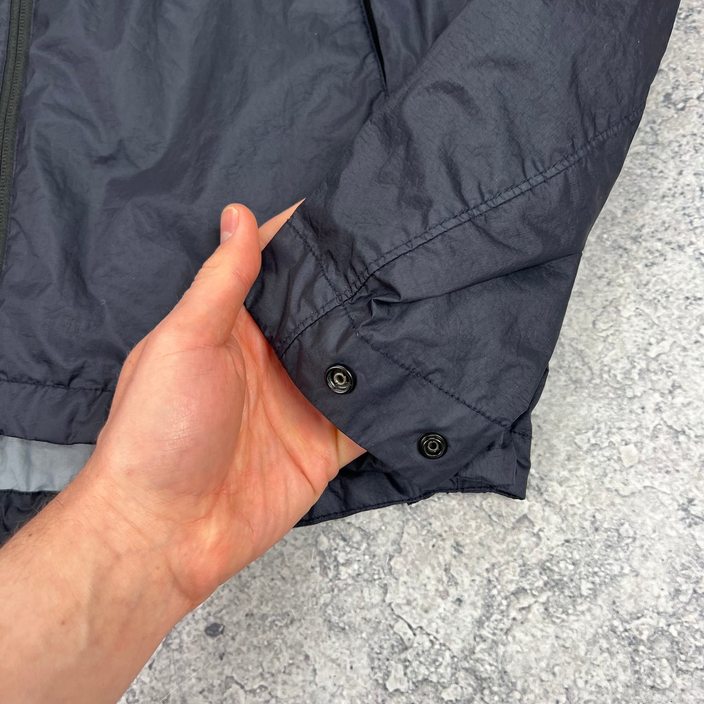 Stone Island Navy Membrana Jacket Small 21”