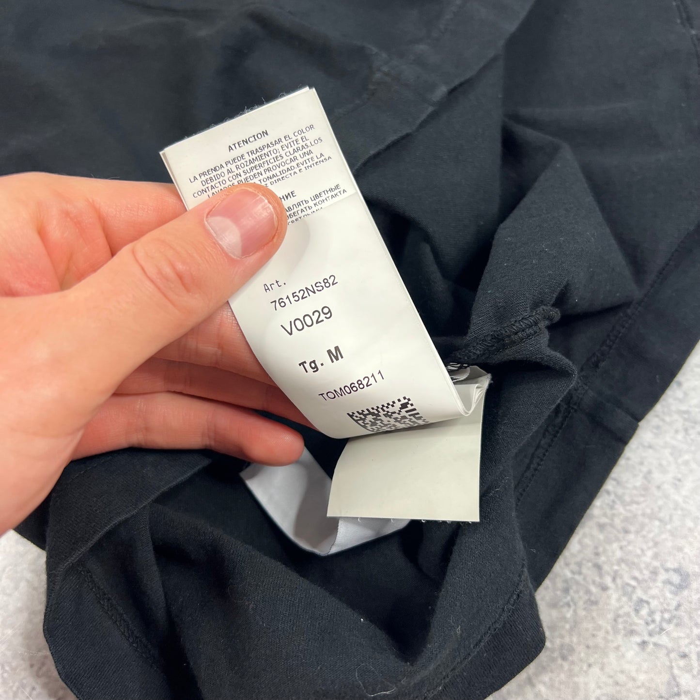 Stone Island Black Micro Dot Logo T-Shirt Medium 19.25”