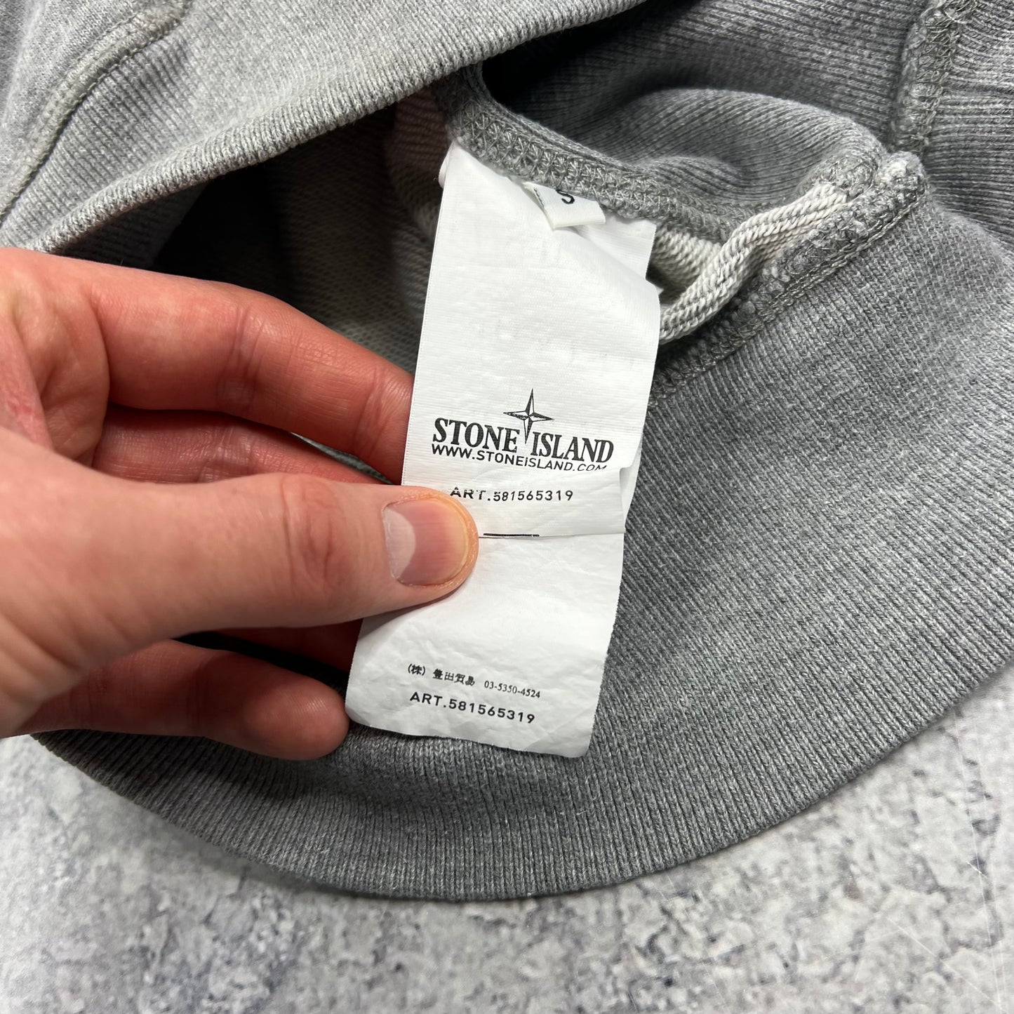 Stone Island Grey Sweatshirt Small 20”