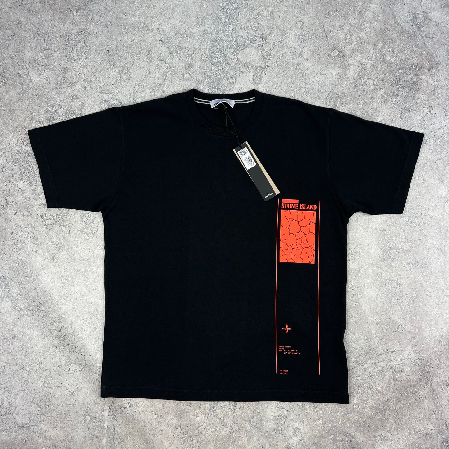 Stone Island Black ‘Spine Book’ Print T-Shirt BNWT