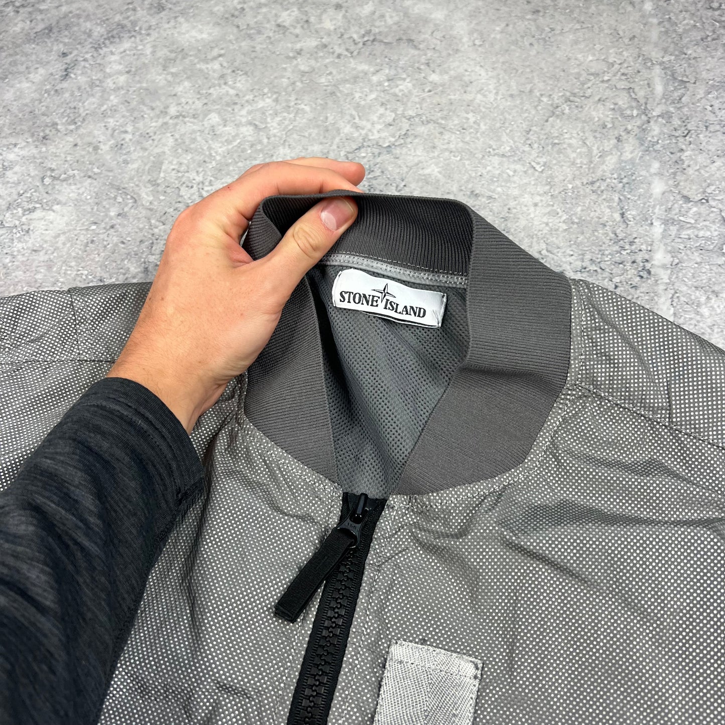 Stone Island Pixel Reflective Bomber Jacket XXL 25.25”
