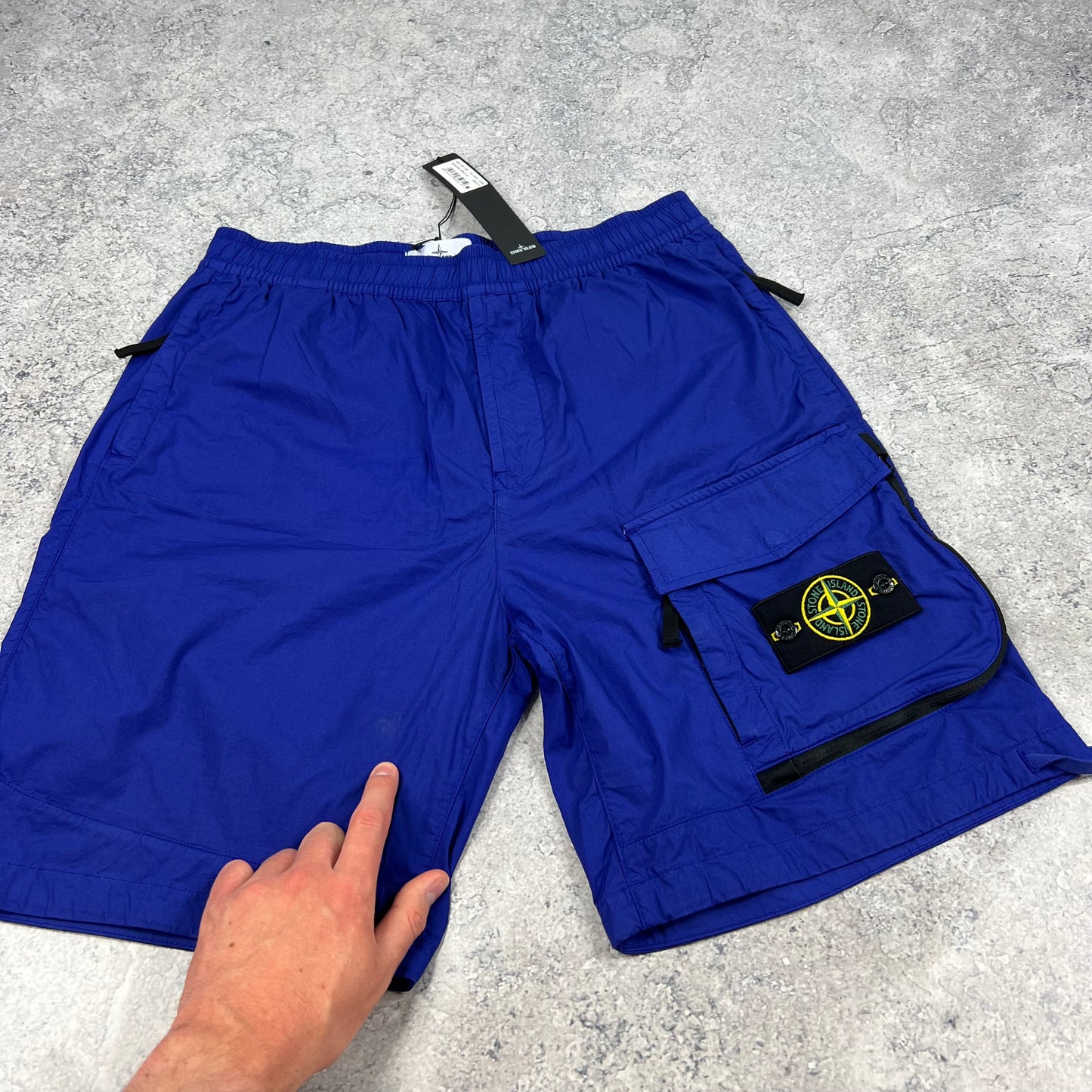 Stone Island Blue Comfort Cargo Shorts W30-32” BNWT