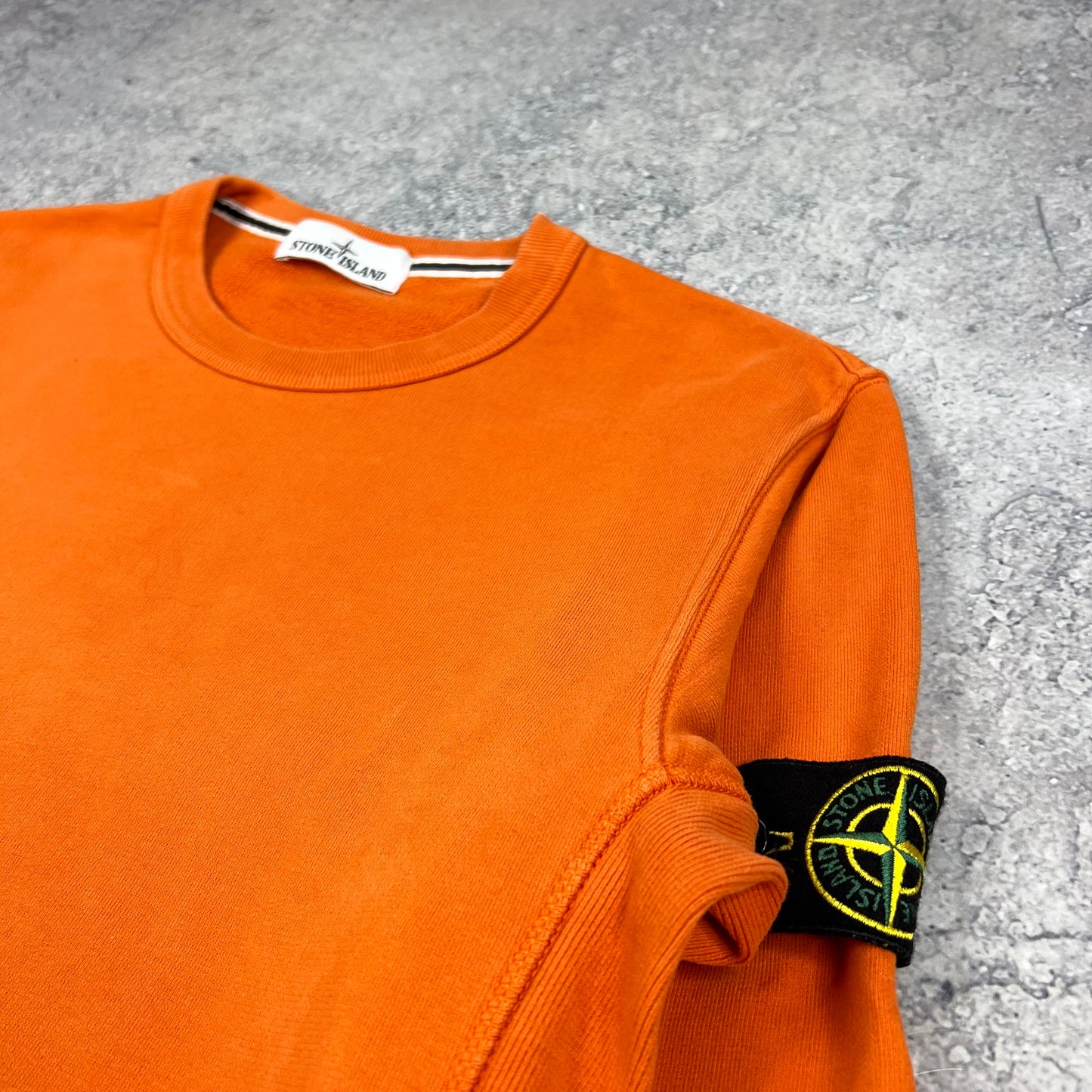 Stone Island Orange Sweatshirt Medium 20”