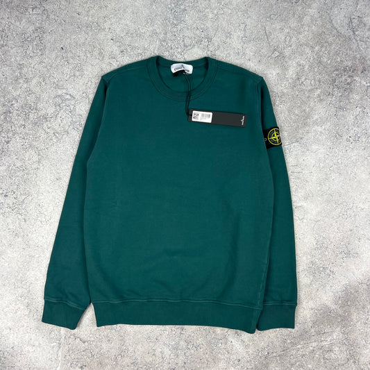 Stone Island Petrol Green Sweatshirt Small 20.5” BNWT